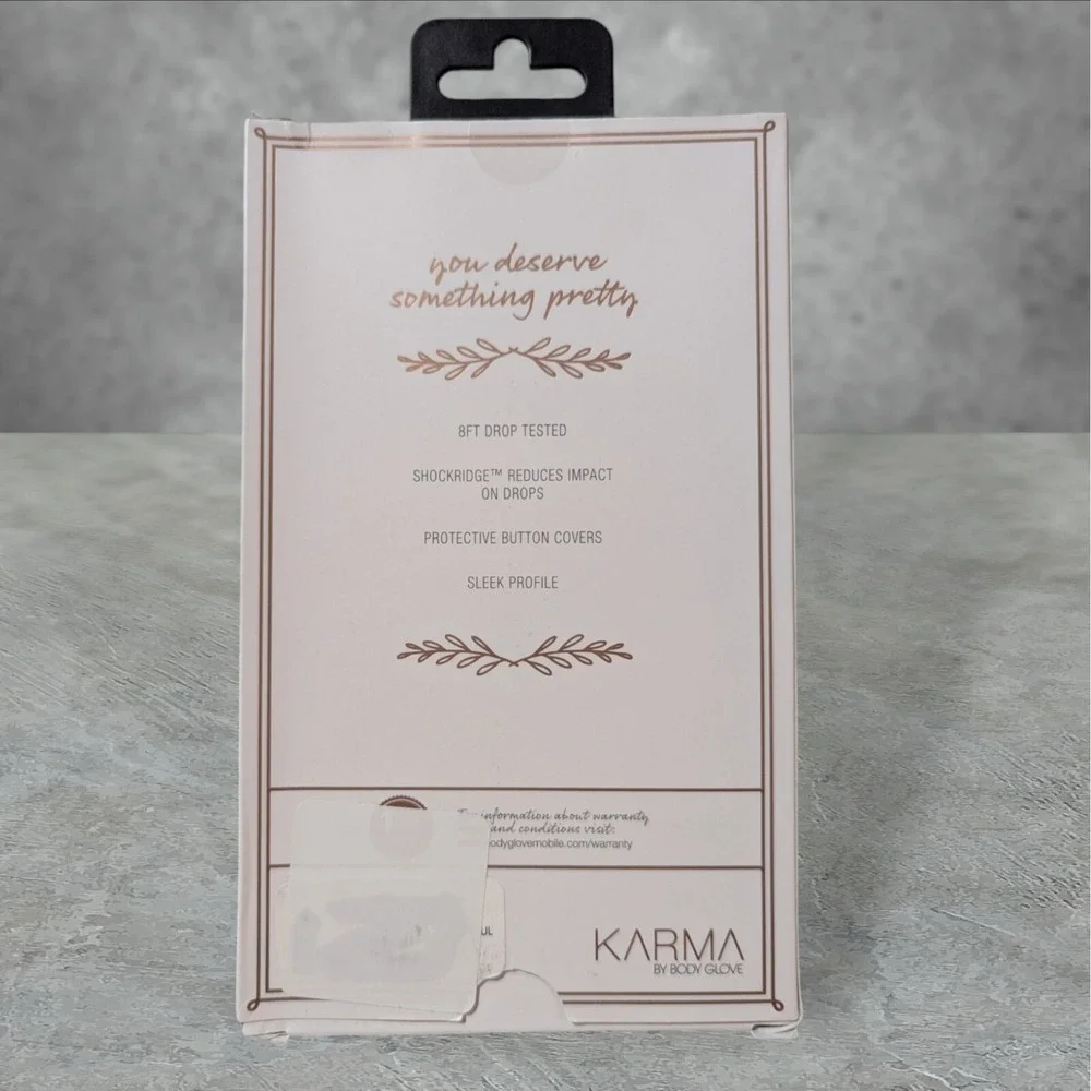 L6. Karma Body Glove Apple iPhone 11 Pro, XS, & X‎ (Also 2019 Small) Pink Marble